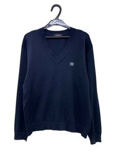 to_9502w * outside fixed form delivery * Kanagawa prefecture private .. an educational institution high school [ present uniform ] winter clothes woman for designation navy school sweater size M woman uniform 