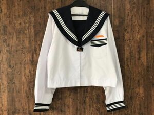 ss_0775y ★定形外 配送★ 大きいサイズ 7 (2XL) 宮崎県 宮崎市立檍中学 夏服 中間服 長袖 指定セーラー服 Hatoya ハトヤ 製　女子制服