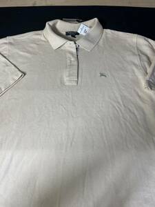 D 422 unused BURBERRY LONDON Burberry London hose embroidery polo-shirt with short sleeves S men's 