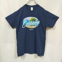 ギルダン　半袖Ｔシャツ　デカロゴ　南国　ビーチ　カリビアン　ロゴＴ　ゆるだぼ　クルージング　島　アイランド　クルーネック　海_画像2