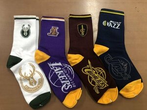 【新品】 NBA バスケットボール ソックス フリーサイズ 靴下 4足セット ⑤ 【送料無料】