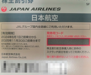 最新 即決 JAL 日本航空 株主優待券10枚 2025年11月30日まで 匿名配送 ネコポス