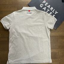 送料無料PEARLY GATESパーリーゲイツWOMENS PG2段ポロシャツ鹿の子メッシュ吸水速乾DRY肌サラ持続STRETCH人気Gray(半額商品2)2try中古品_画像6