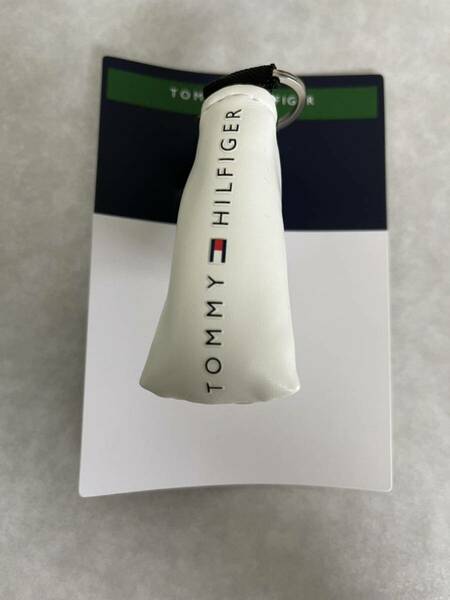 送料無料TOMMY HILFIGER GOLFトミーヒルフィガー合成皮革パターキャッチャーミニチュアPT型クリップホルダークリアケース付White新品