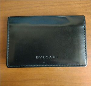 BVLGARI ブルガリ　レザー　カードケース　名刺入れ　ブラック　黒