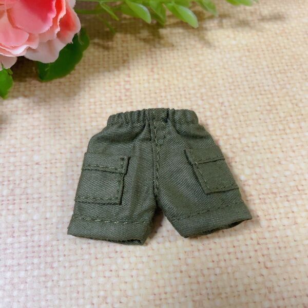 パンツ 服 オビツ11 ねんどろいどどーる ミディ ピコニーモP ピコドー9 ふく ミディアイシードール 着せ替え カーキ