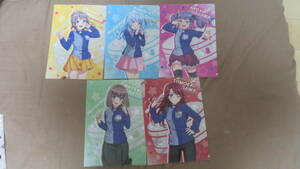  band li! girls band party! clear file all 5 kind 5 pieces set Lawson limitation 