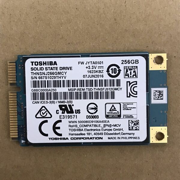 9944 mSATA SSD 東芝 Toshiba 256GB