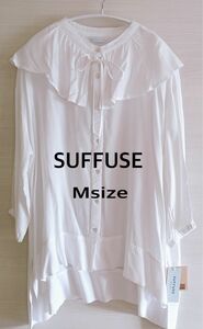 SUFFUSE +PLUS ビックフリル　ケープブラウス　Ｍサイズ