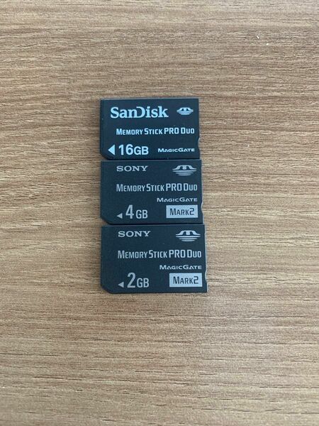 メモリースティックPRO DUO magicgate Sony 2GB＋4GB SanDisk 16GB 