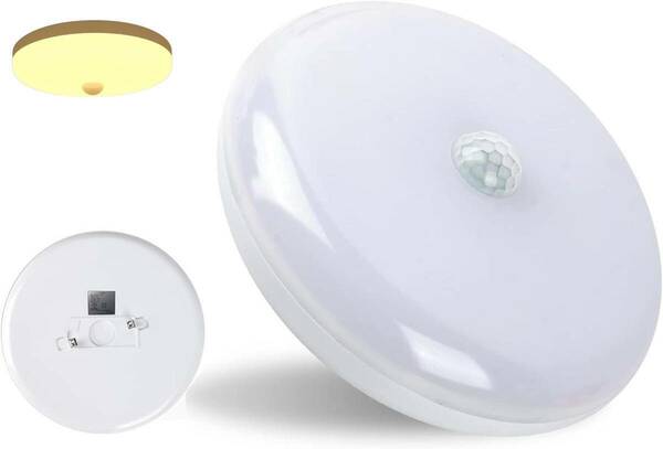電球色　人感センサー シーリングライト 小型 電球色 12W 1350lm 超薄型 人感センサーライト 照明器具 天井 取付簡単 