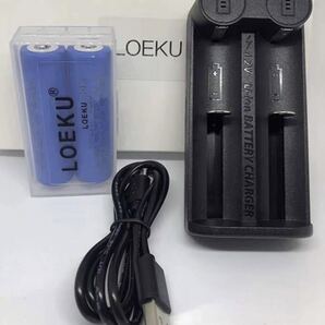 セットボタントップ 18650 充電池USBバッテリー充電器 USB電池充電器