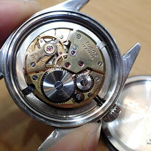 正規 希少◆チュードル/TUDOR オイスター デカバラ ◆ クサビ型インデックス Ref.7934 リベットブレス付き 手巻きアンティーク腕時計の画像2
