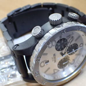 美品 ◆NIXON/ニクソン 48-20 ◆ クロノグラフ ブラック/シルバー メンズ腕時計の画像6