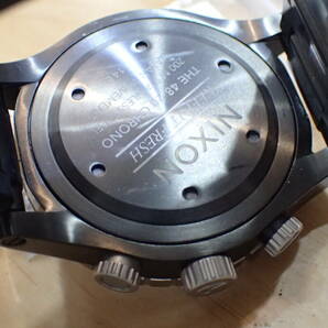 美品 ◆NIXON/ニクソン 48-20 ◆ クロノグラフ ブラック/シルバー メンズ腕時計の画像4