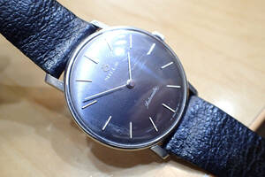 希少 MILUS/ミリス ◆ ドレスウォッチ/グレー系 2針 薄型 自動巻き アンティークメンズ腕時計
