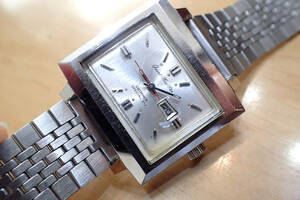  Orient /ORIENTs lease ta- acid ma-/ special * square / Date attaching hand winding men's clock 