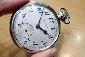 セイコー/精工舎 プレシジョン ◆ 鉄道時計 青針　手巻きアンティーク 機械式懐中時計