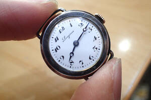 時計店在庫/デッドストック 貴重 ◆LONGINES/ロンジン SV900/銀無垢ケース ◆琺瑯文字盤 アンティーク手巻き腕時計