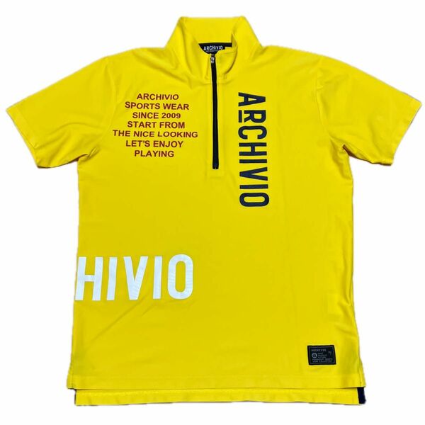 ARCHIVIOアルチビオ　ハーフジップゴルフシャツ（メンズサイズ46/Mサイズ）未使用に近い美品