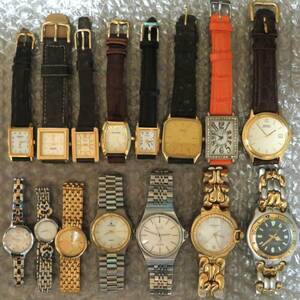 ブランド腕時計おまとめセット 15個/SEIKO CYMA RAYMOND WEIL CITIZEN 等/ビンテージ/メンズ/レディース/ブランド/大量/点/kg