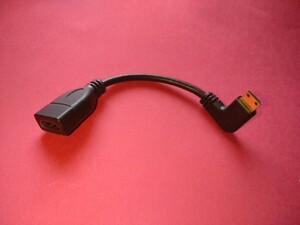 HDMI〈メス〉→Ｌ字型MiniHDMI〈オス〉変換ケーブル