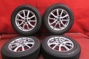 【S166】セット4本*EUROMAX 15×6Ｊ 5穴 PCD 114.3 +45 195/65R15 KUMHO ECO SENSE SE11 2017年 送料無料