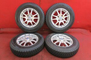 【YS337】スタッドレス 4本*G MACH 13×4.00B 4穴 PCD 100 +42 145/80R13 ダンロップ WINTER MAXX WM01 送料無料