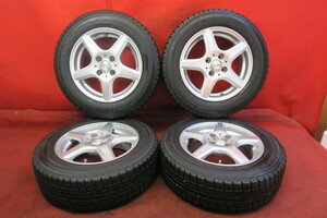 【YS219】スタッドレス4本*CLX 14×5.5Ｊ 4穴 PCD 100 +42 175/65R14 ヨコハマ ice GUARD iG30 2015年 送料無料