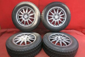 【YS292】スタッドレス 4本* ZACK JP-812 15×6Ｊ 5穴 PCD 100 +45 195/65R15 PIRELLI ICE ASIMMETRICO PLUS 2019年 プリウス プレミオ等