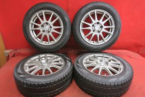 【YS352】スタッドレス 4本* PREDICT 16×6.5Ｊ 5穴 PCD 114.3 +38 205/60R16 PIRELLI ICE ASIMMETRICO 2018年 送料無料