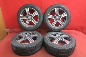 【YS355】スタッドレス 4本* RIZLEY 16×6.5Ｊ 5穴 PCD 114.3 +53 205/55R16 PIRELLI ICE ASIMMETRICO 2018年 送料無料