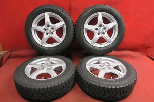 【YS328】スタッドレス 4本* VIOLENTO 15×6Ｊ 5穴 PCD 100 +45 185/65R15 ダンロップ WINTER MAXX WM01 2018年 送料無