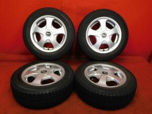 【043S】スタッドレス4本*GIRO 14×5.5Ｊ 4穴 +38 100/114.3 175/65R14 ブリジストン ST10 送料無料