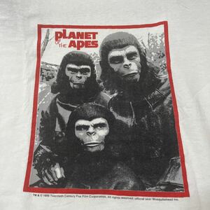 90s USA製 ビンテージ MOSQUITOHEAD モスキートヘッド PLANET OF THE APES 猿の惑星 Tシャツ size S 映画 手刷り 80s