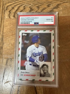 送料無料 PSA10 topps now 大谷翔平 MLB Holiday Card ホリデーカード クリスマス ドジャース ohtani shohei WBC トップス カード