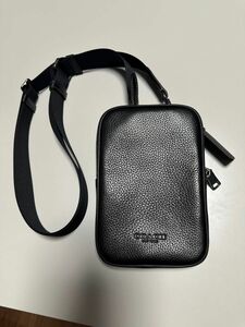 COACH コーチ エイデンクロスボディ ミニショルダーバッグ レザー ブラック ボディバッグ