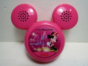 TOKYO Disney RESORT Disney Minnie Mouse minnie Mini speaker CocaCola Coca * Cola pink mobile portable earphone jack 