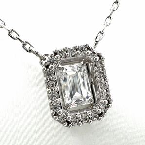 SWAROVSKI｜スワロフスキー ネックレス【アクティ】スクエア シルバーカラー オクタゴンカット 揺れる ペンダント ブランド a539etの画像3