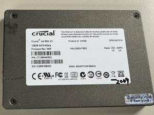 CRUCIAL SSD 128GB【動作確認済み】2009　