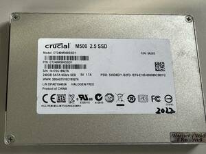 CRUCIAL SSD 240GB[ рабочее состояние подтверждено ]2022