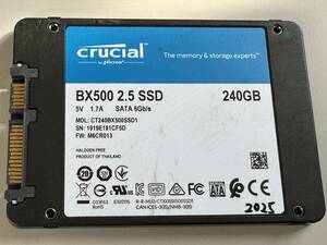 CRUCIAL SSD 240GB【動作確認済み】2025　