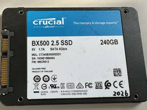 CRUCIAL SSD 240GB【動作確認済み】2026　