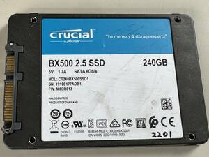 CRUCIAL SSD 240GB【動作確認済み】2201