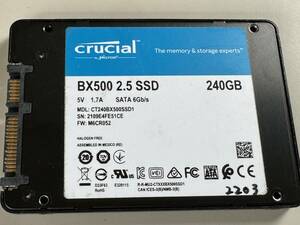 CRUCIAL SSD 240GB【動作確認済み】2203　