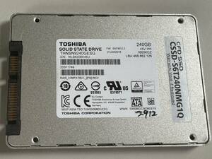 TOSHIBA SSD 240GB【動作確認済み】2912　