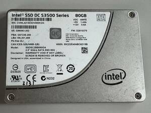 INTEL SSD 80GB[ рабочее состояние подтверждено ]3131