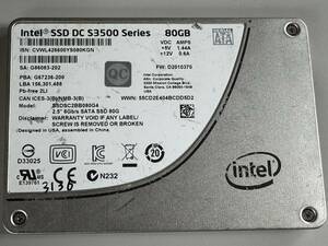 INTEL SSD 80GB[ рабочее состояние подтверждено ]3136