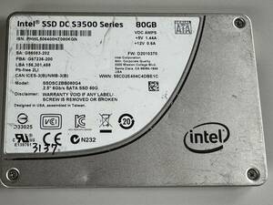 INTEL SSD 80GB[ operation verification ending ]3137