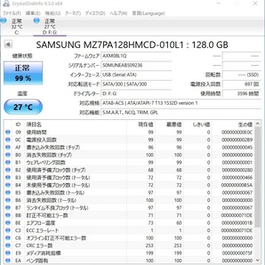 SAMSUNG SSD 128GB【動作確認済み】0845の画像2